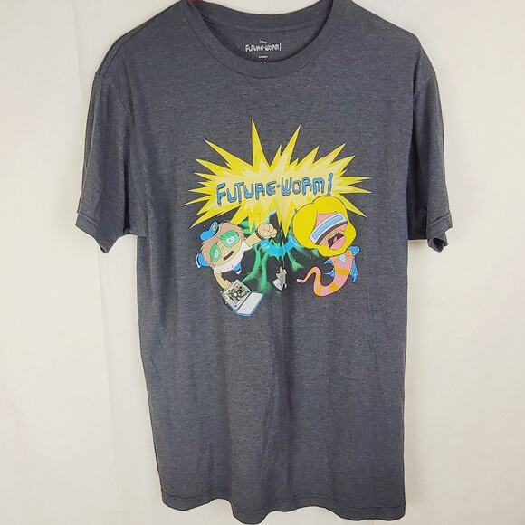 Future Worm rare Disney cartoon grey Tshirt Size medium Fan gear Y2K - Picture 1 of 5